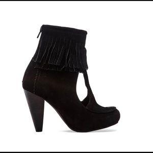 Jeffrey Campbell black suede Navajo booties